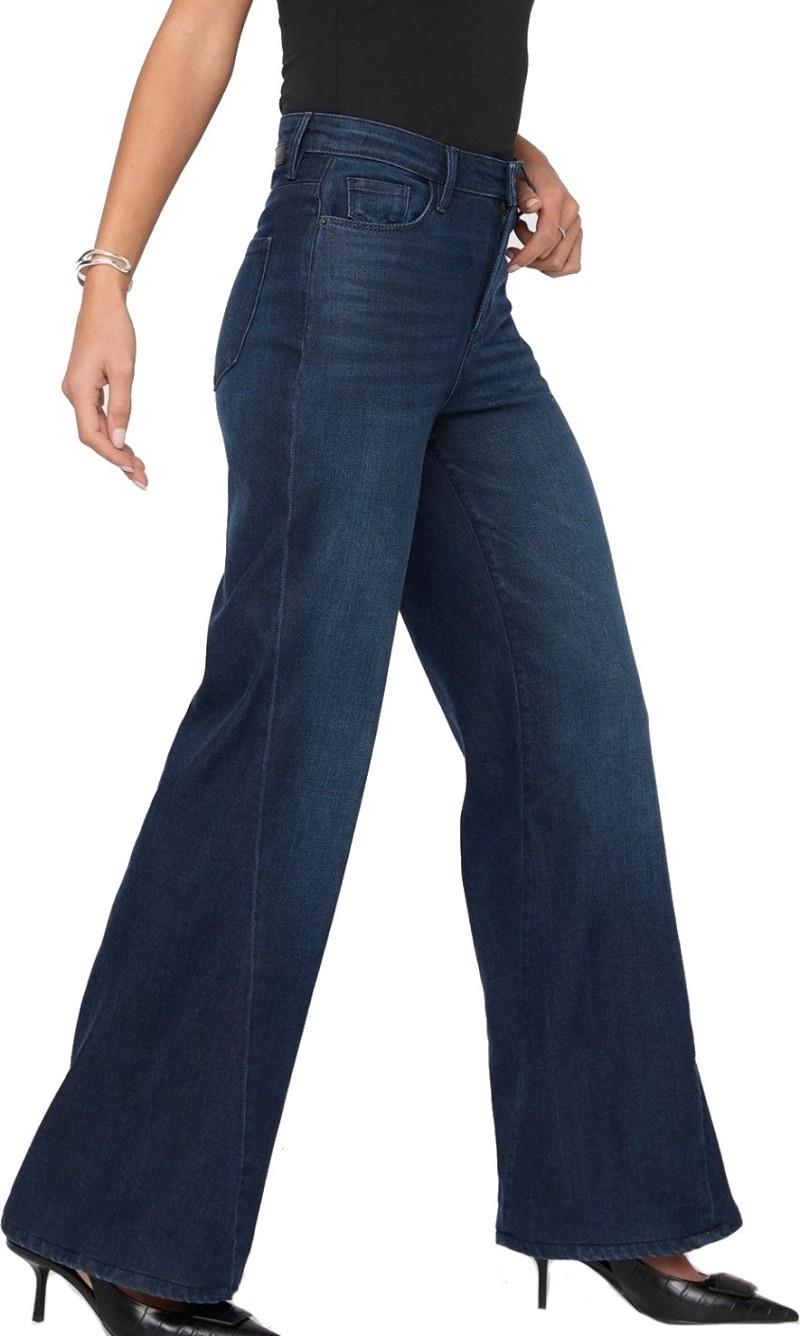 No Sweat Denim High-Rise Wide Leg Jeans, 30" Inseam - Womens - nostalgia tone 1