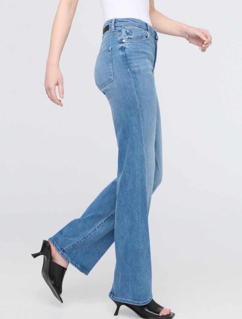 No Sweat Denim High-Rise Wide Leg Jeans, 30" Inseam - Womens - pacific 1