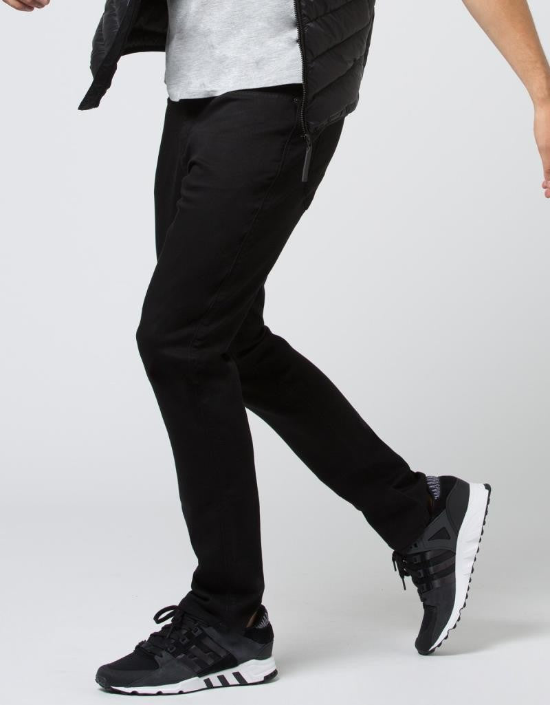 No Sweat Relaxed Tapered Jeans, 32" Inseam - Mens - black 1