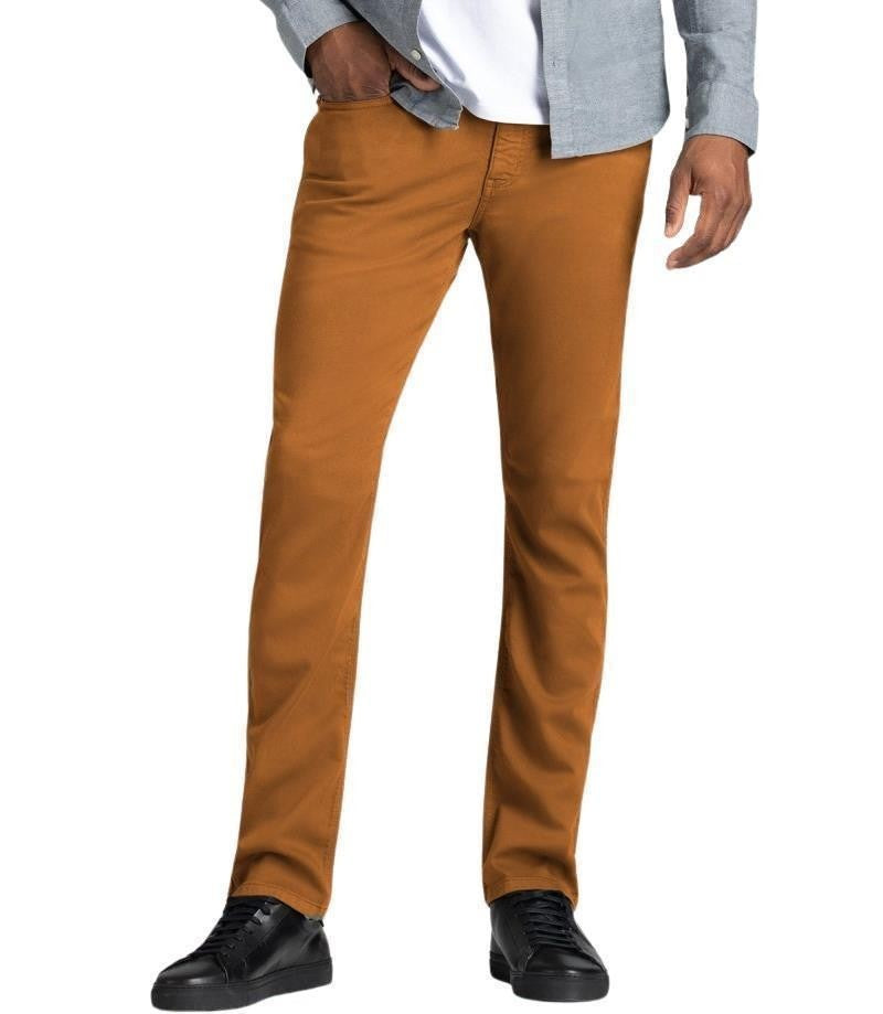 No Sweat Relaxed Tapered Jeans, 34" Inseam - Mens - amber 1