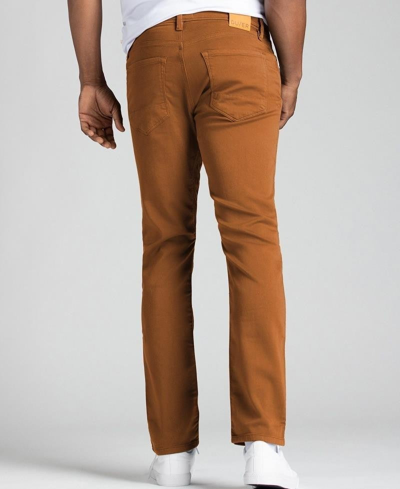 No Sweat Relaxed Tapered Jeans, 34" Inseam - Mens - amber 1