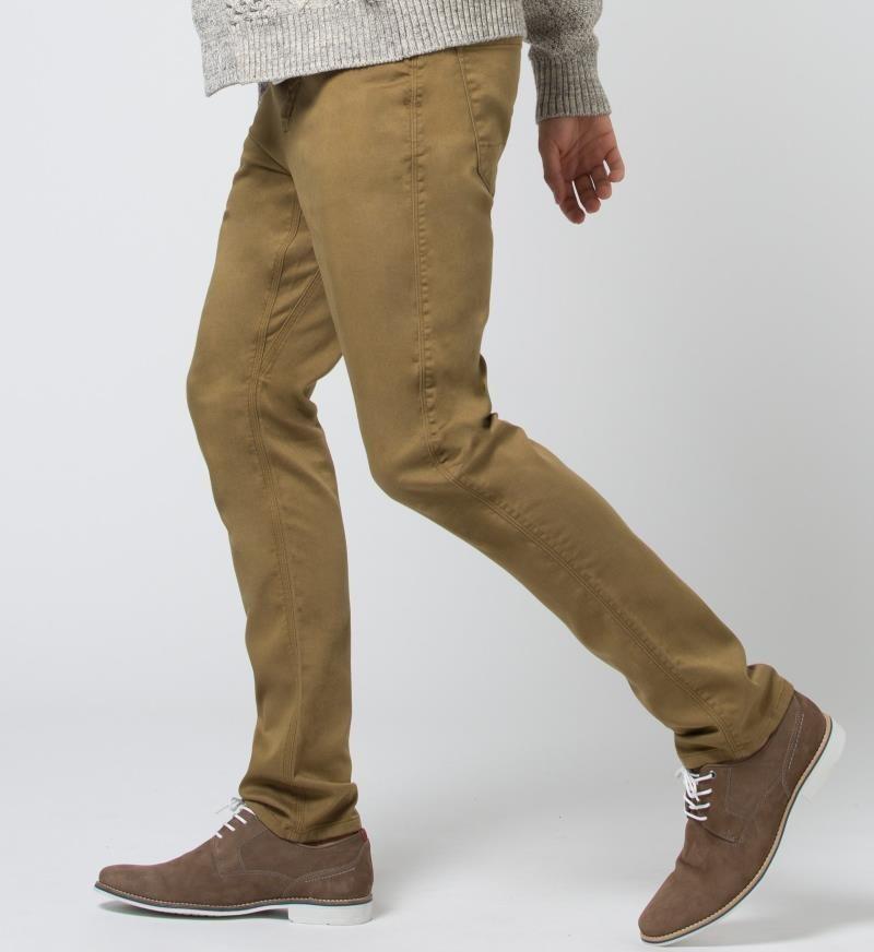 No Sweat Relaxed Tapered Jeans, 34" Inseam - Mens - tobacco 1