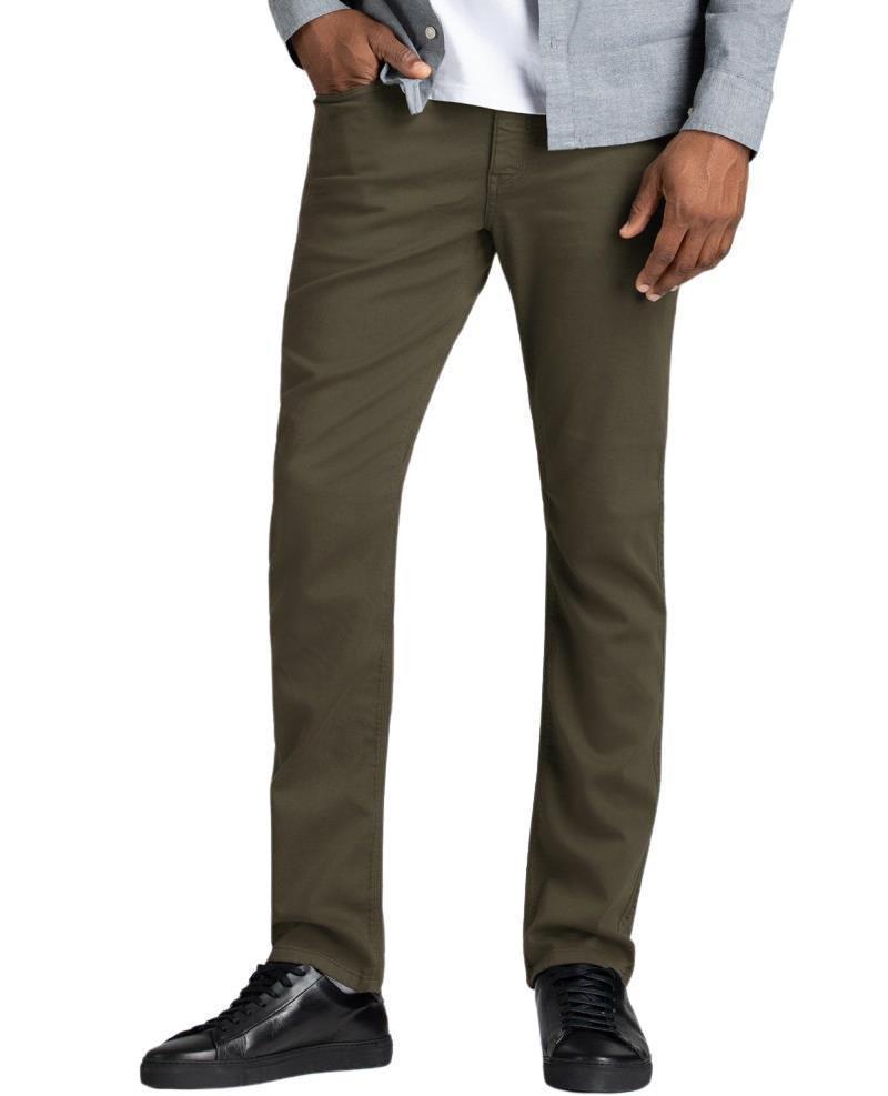 No Sweat Relaxed Tapered Pants, 30" Inseam - Mens - Army Green 1