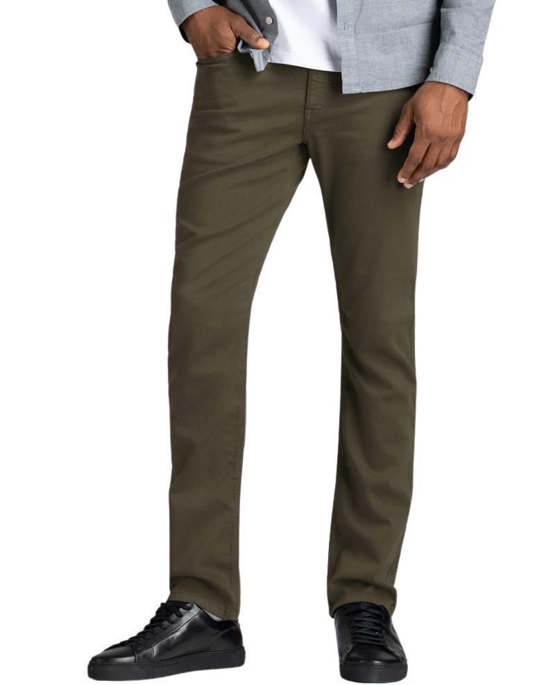No Sweat Relaxed Tapered Pants, 32" Inseam - Mens - Army Green 1
