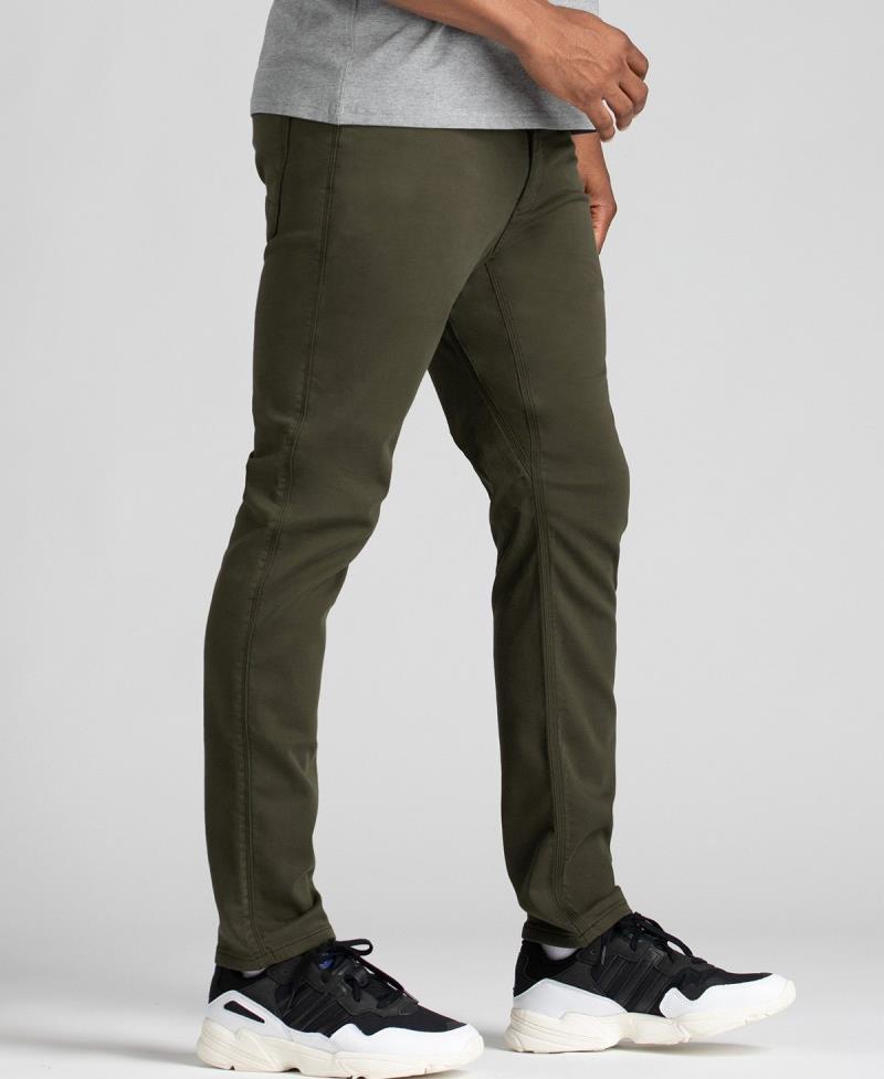 No Sweat Relaxed Tapered Pants, 32" Inseam - Mens - Army Green 2