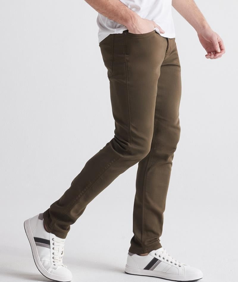 No Sweat Slim Jeans, 32" Inseam - Mens - army green 1