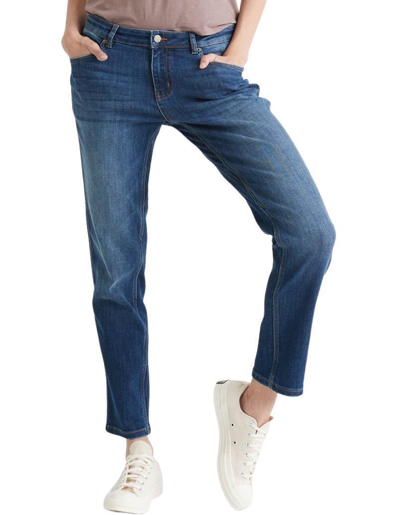 Performance Denim Girlfriend Jeans, 30" Inseam - Womens - Heritage Blue 1