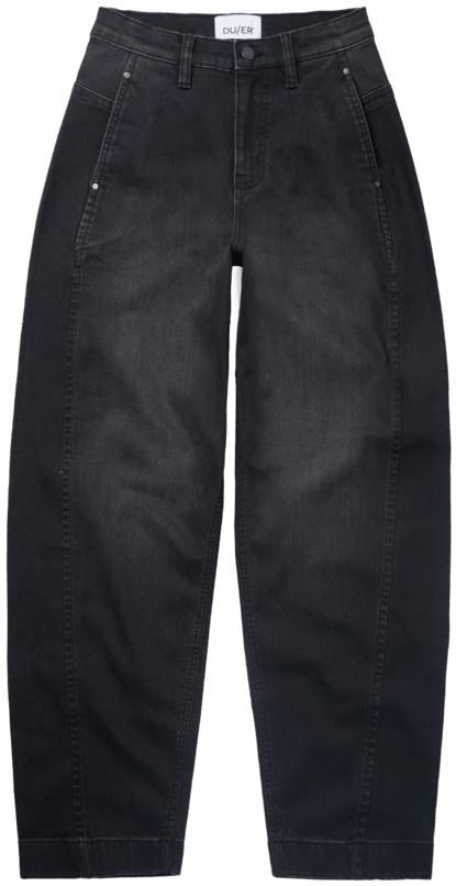 Performance Denim+ High-Rise Barrel Jeans, 28" Inseam - Womens - vintage black 1