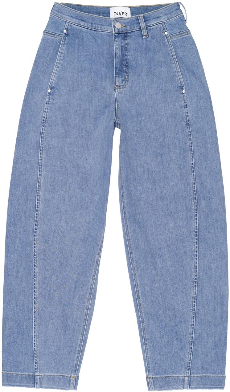 Performance Denim+ High-Rise Barrel Jeans, 30" Inseam - Womens - light stone 1