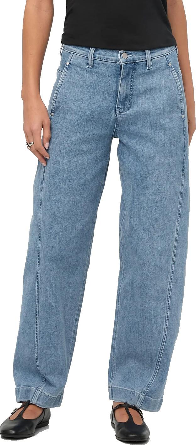 Performance Denim+ High-Rise Barrel Jeans, 30" Inseam - Womens - light stone 1