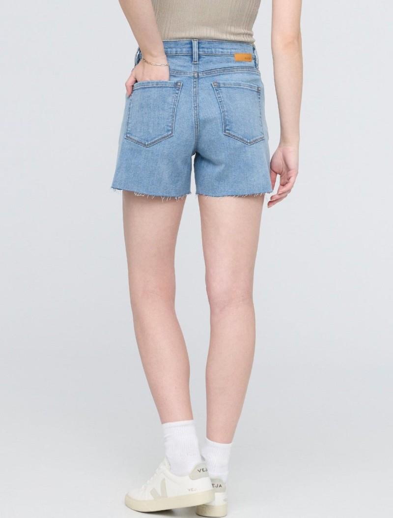 Performance Denim High-Rise Relaxed Shorts, 5" Inseam - Womens - light heritage 1