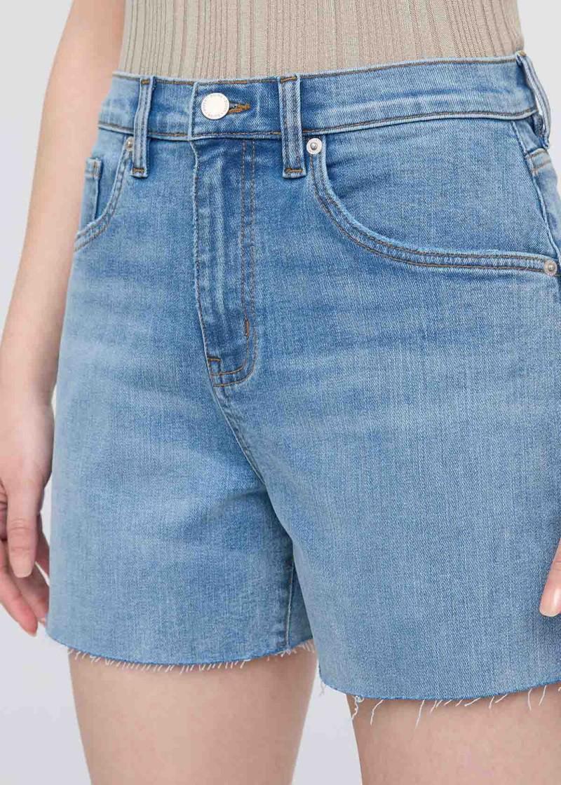 Performance Denim High-Rise Relaxed Shorts, 5" Inseam - Womens - light heritage 1