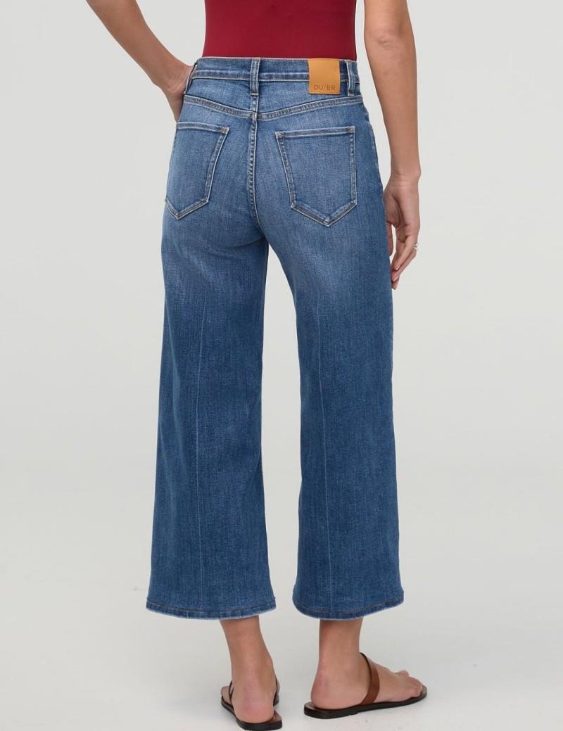 Performance Denim+ High-Rise Wide Leg Crop Pants, 26" Inseam - Womens - swell 1