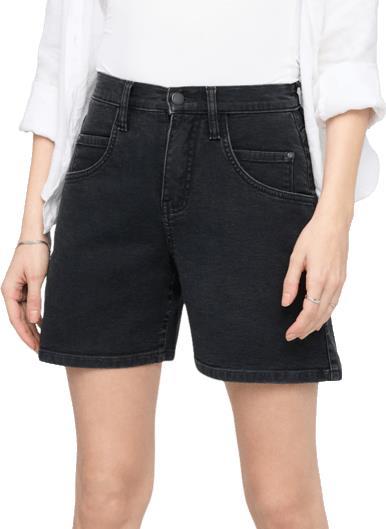 Performance Denim High Rise Shorts, 5" Inseam - Womens - black 1