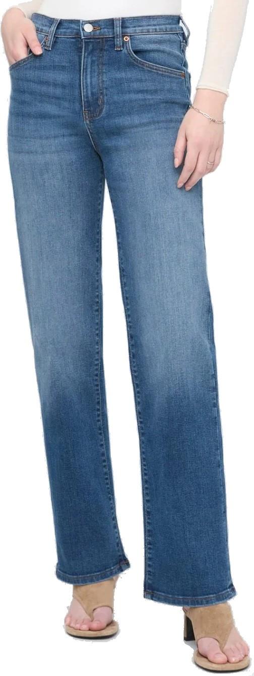 Performance Denim+ High Rise Straight Jeans, 28" Inseam - Womens - mid blue 1