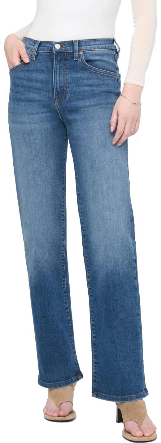 Performance Denim+ High Rise Straight Jeans, 31" Inseam - Womens - mid blue 1