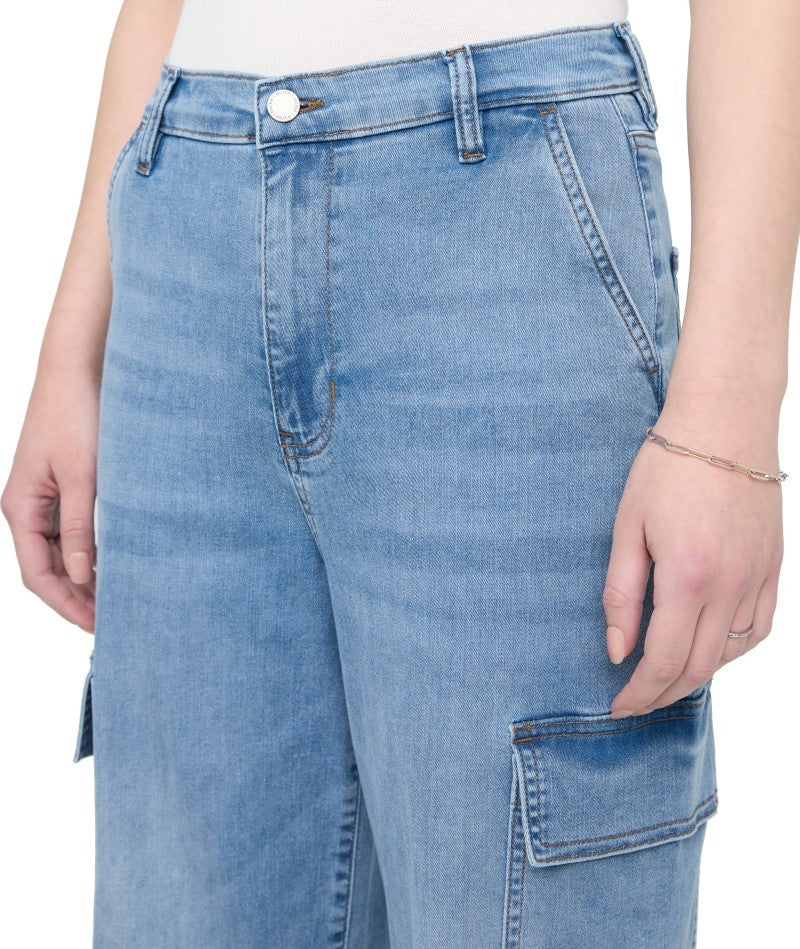Performance Denim Lite High-Rise Cargo Jeans, 28" Inseam - Womens -  1