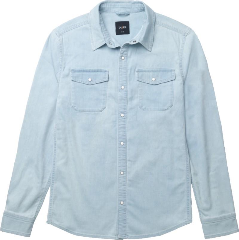 Performance Denim Lite Two-Pocket Shirt - Mens - dune blue 1