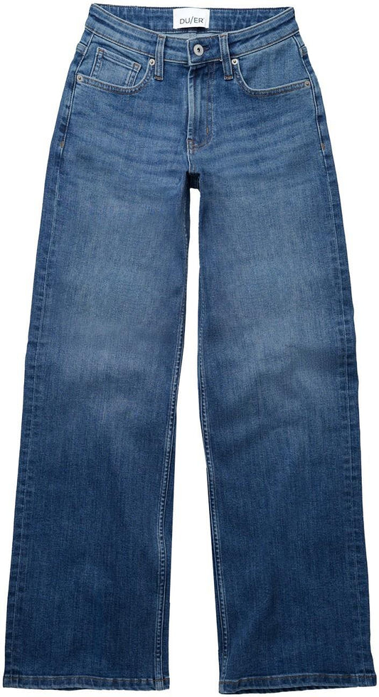 Performance Denim+ Mid Rise Loose Straight Jeans, 32" Inseam - Womens - swell 1