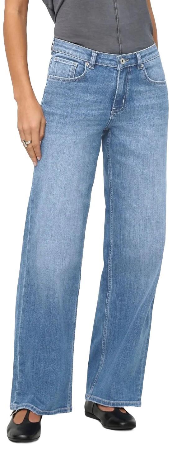 Performance Denim+ Mid Rise Loose Straight Jeans, 32" Inseam - Womens - vintage seaside 1