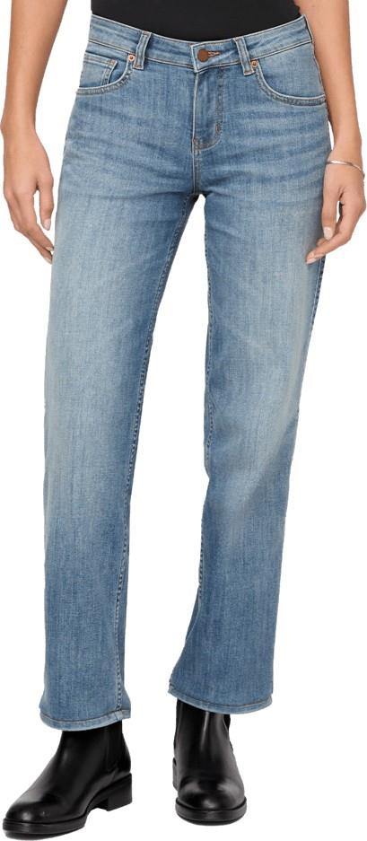 Performance Denim Mid Rise Straight Jeans, 28" Inseam - Womens - blue ash 1