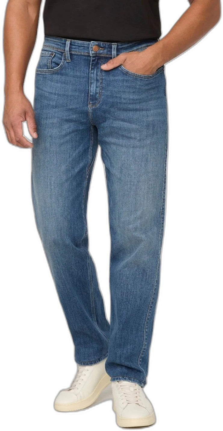 Performance Denim+ Relaxed Straight Jeans, 34" Inseam - Mens - dust storm indigo 1