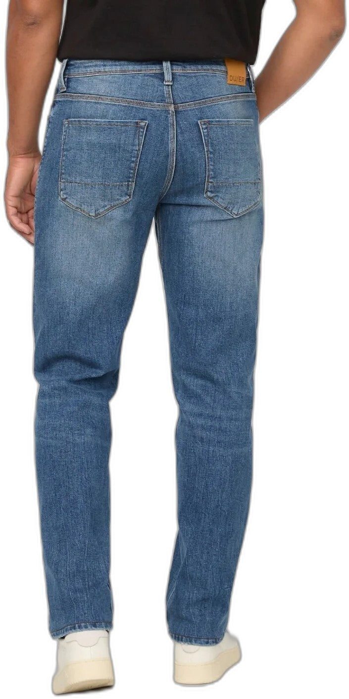 Performance Denim+ Relaxed Straight Jeans, 34" Inseam - Mens - dust storm indigo 1
