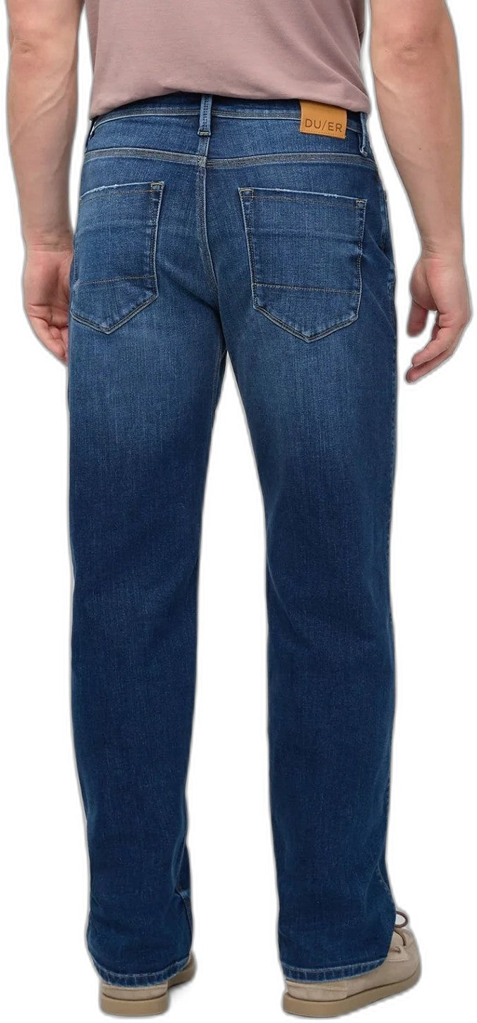 Performance Denim+ Relaxed Straight Jeans, 34" Inseam - Mens - prairie indigo 1