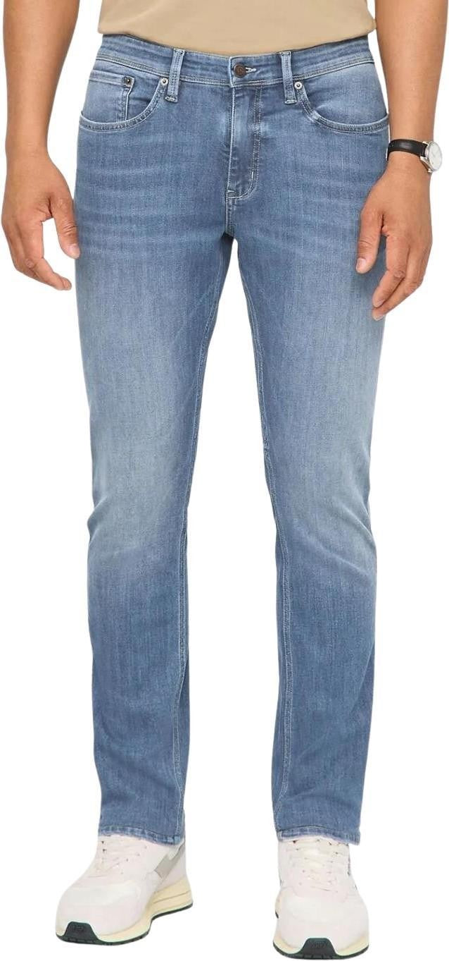 Performance Denim Relaxed Tapered Jeans, 30" Inseam - Mens - vintage seaside 1