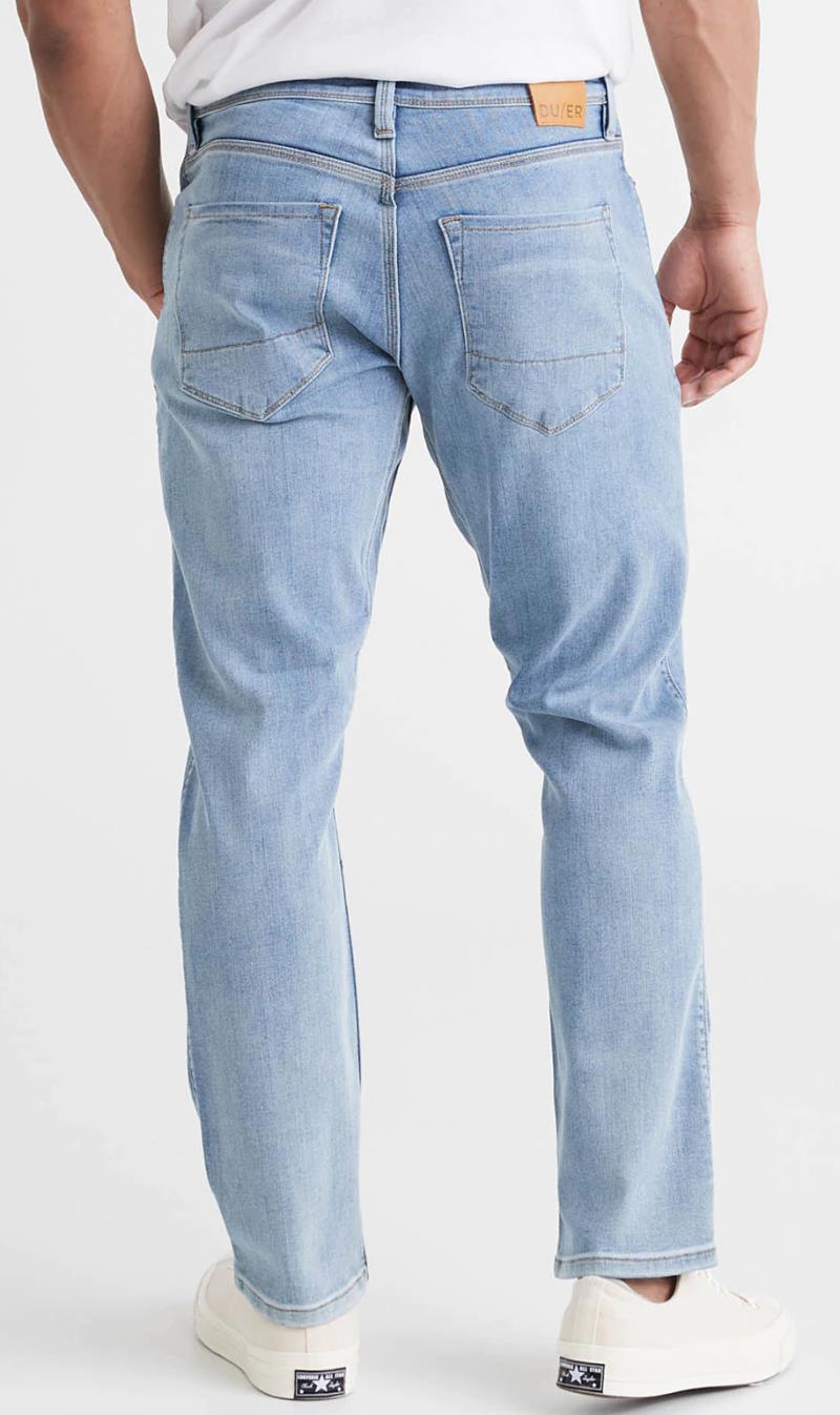 Performance Denim Relaxed Tapered Jeans, 30" Inseam - Wash - Mens - Modern Bleach 2