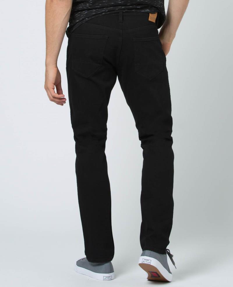 Performance Denim Relaxed Tapered Jeans, 32" Inseam - Rinse - Mens - Black 2