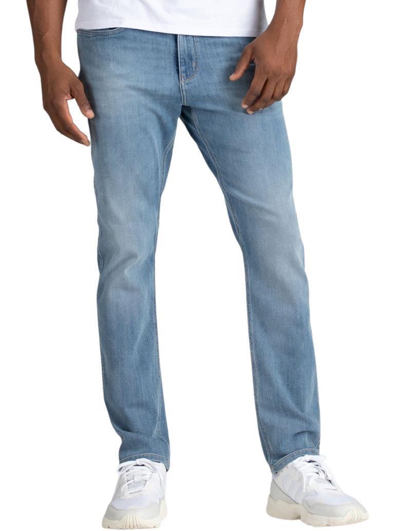 Performance Denim Relaxed Tapered Jeans, 32" Inseam - Rinse - Mens - Cascade 1