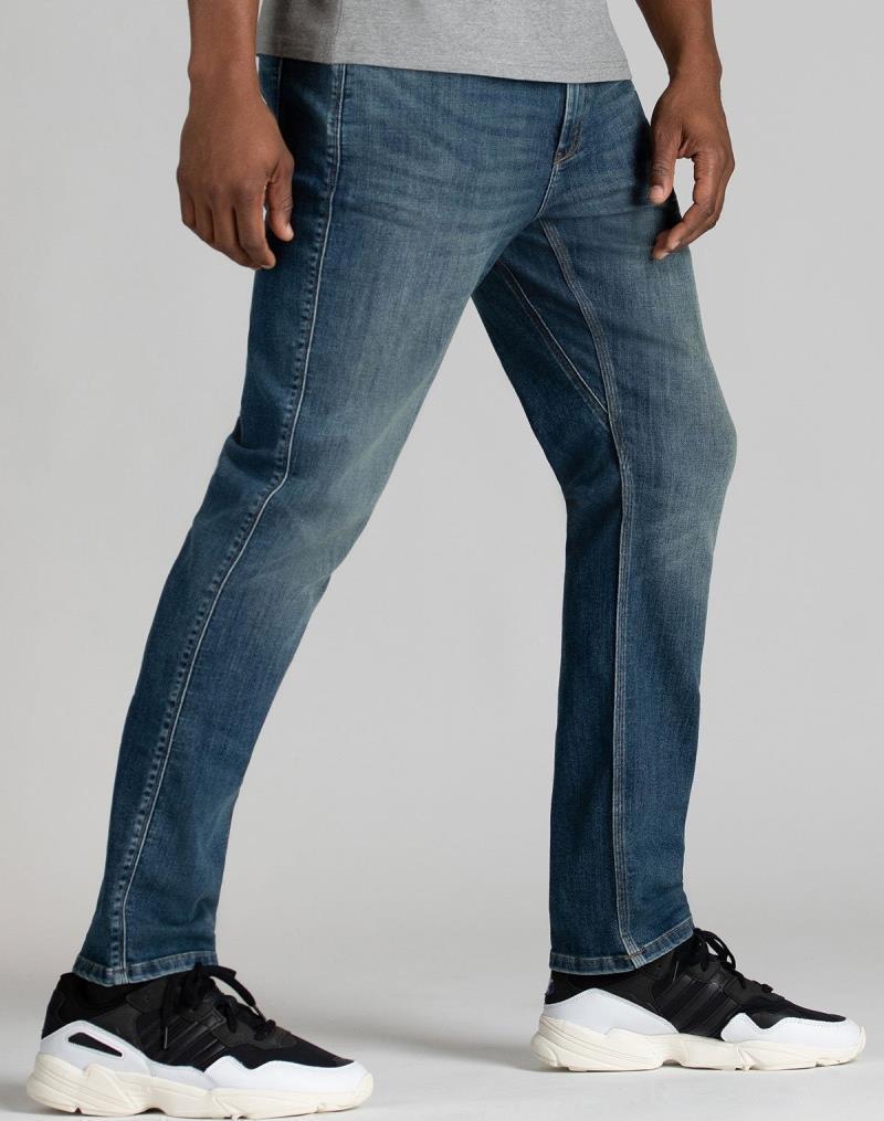 Performance Denim Relaxed Tapered Jeans, 34" Inseam - Wash - Mens - Galactic 3