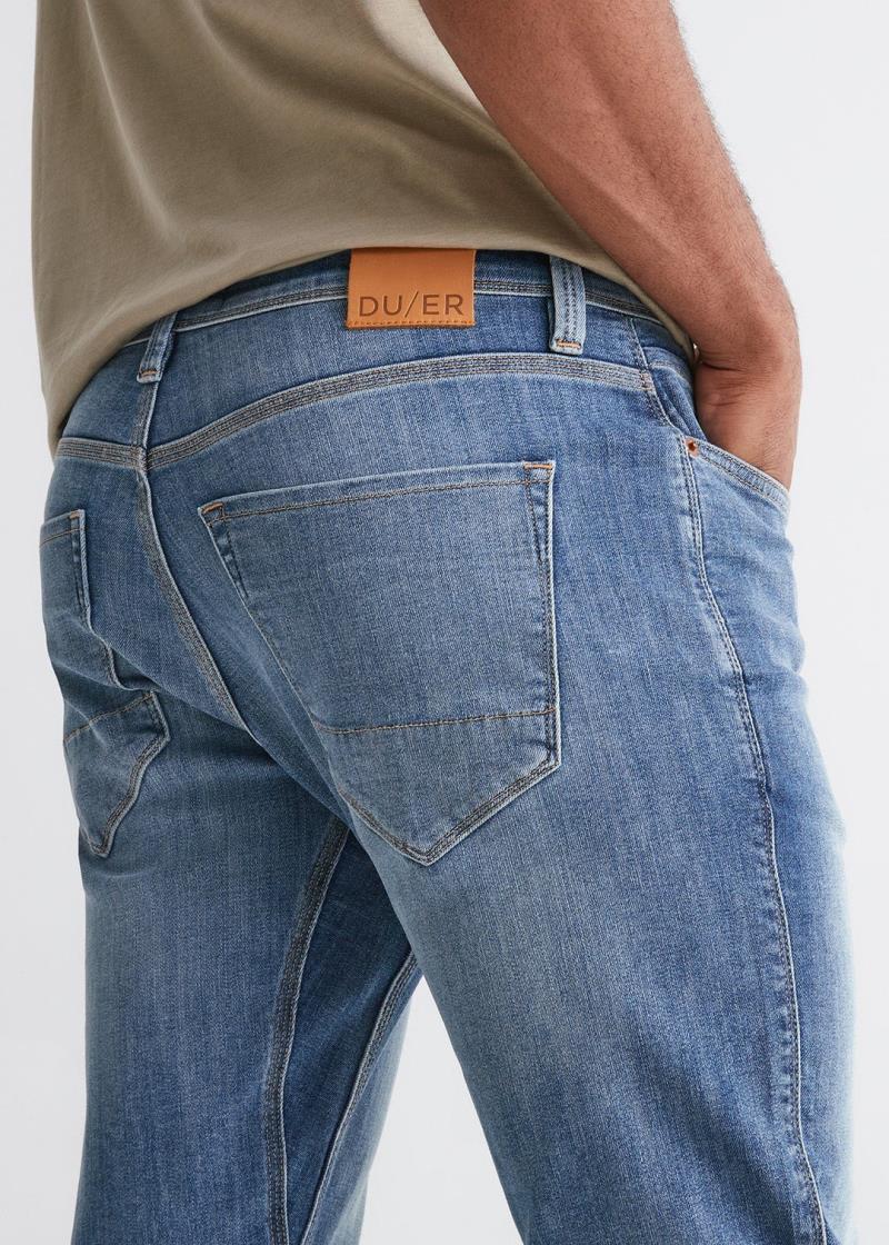 Performance Denim Relaxed Tapered Jeans, 34" Inseam - Wash - Mens - Tidal 5