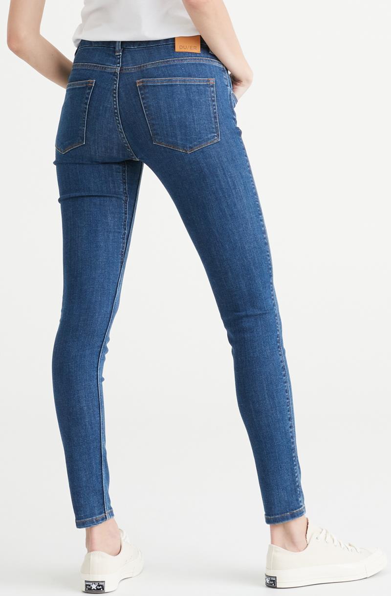 Performance Denim Skinny Jeans, 31" Inseam - Wash - Womens - Medium Stone 3
