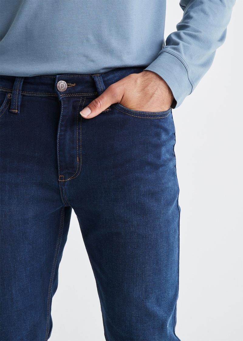 Performance Denim Slim Jeans, 30" Inseam - Rinse - Mens - Dark Stone 5
