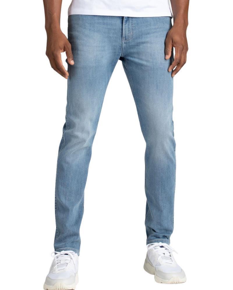 Performance Denim Slim Jeans, 32" Inseam - Rinse - Mens - Cascade 1