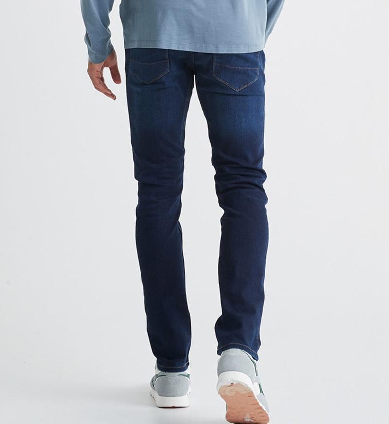 Performance Denim Slim Jeans, 34" Inseam - Rinse - Mens - Dark Stone 3
