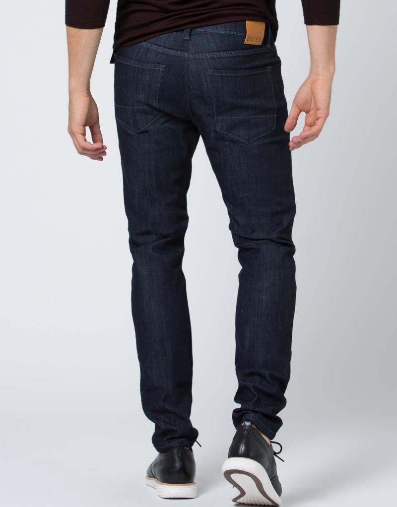 Performance Denim Slim Jeans, 34" Inseam - Rinse - Mens - Rinse 3