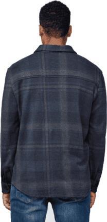 Performance Flannel Button Down - Mens - heather blue plaid 1