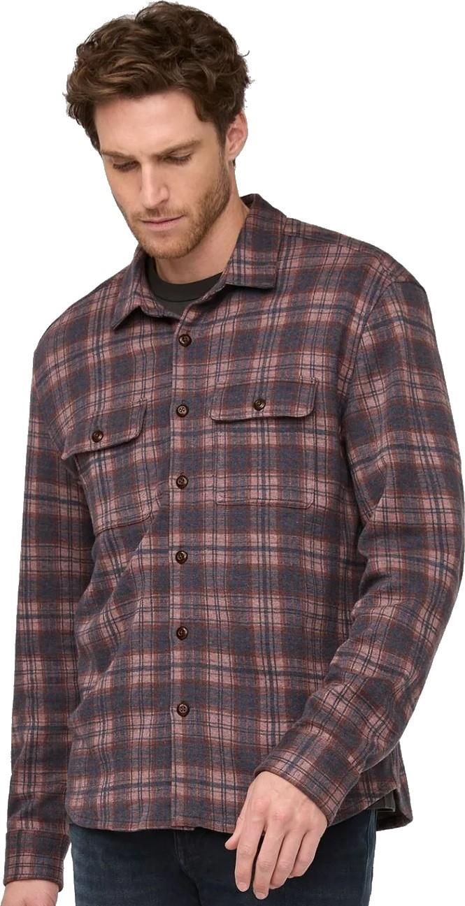 Performance Flannel Button Down - Mens - heather mauve plaid 1