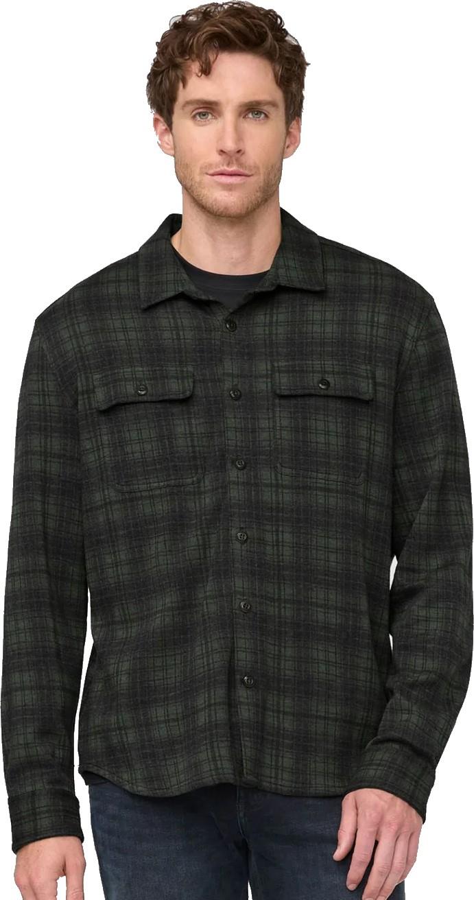 Performance Flannel Button Down - Mens - heather peat plaid 1
