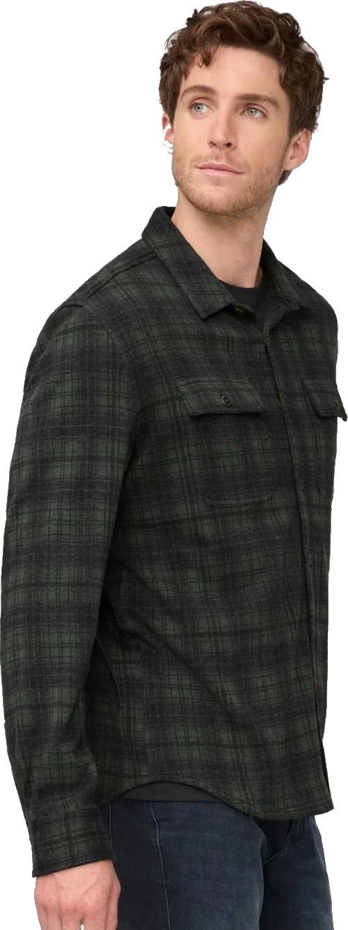Performance Flannel Button Down - Mens - heather peat plaid 1