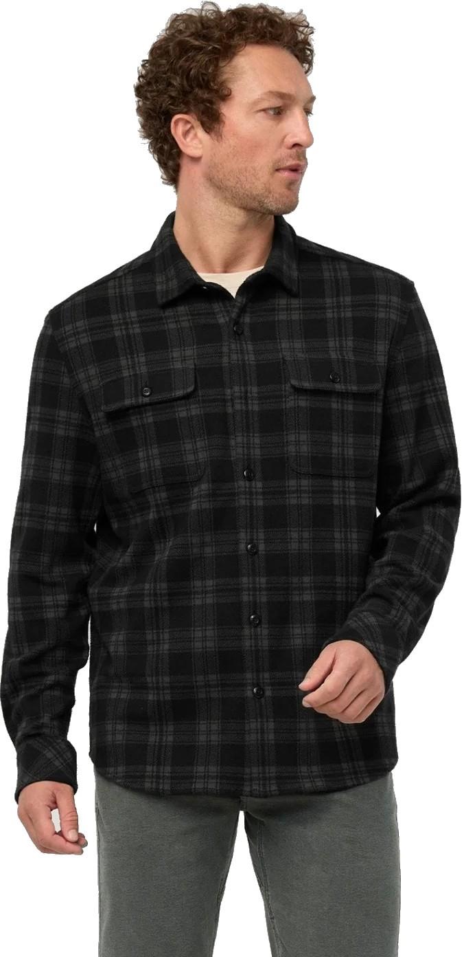 Performance Flannel Overshirt - Mens - black plaid 1