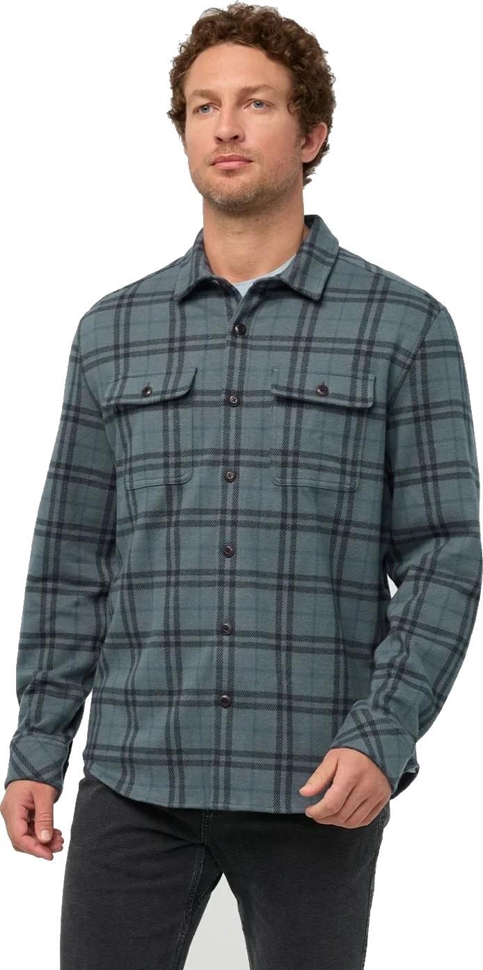 Performance Flannel Overshirt - Mens - marine plaid 1