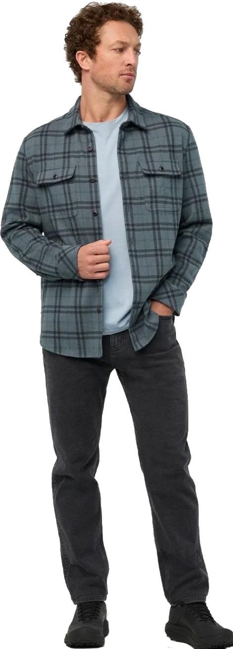 Performance Flannel Overshirt - Mens - marine plaid 1