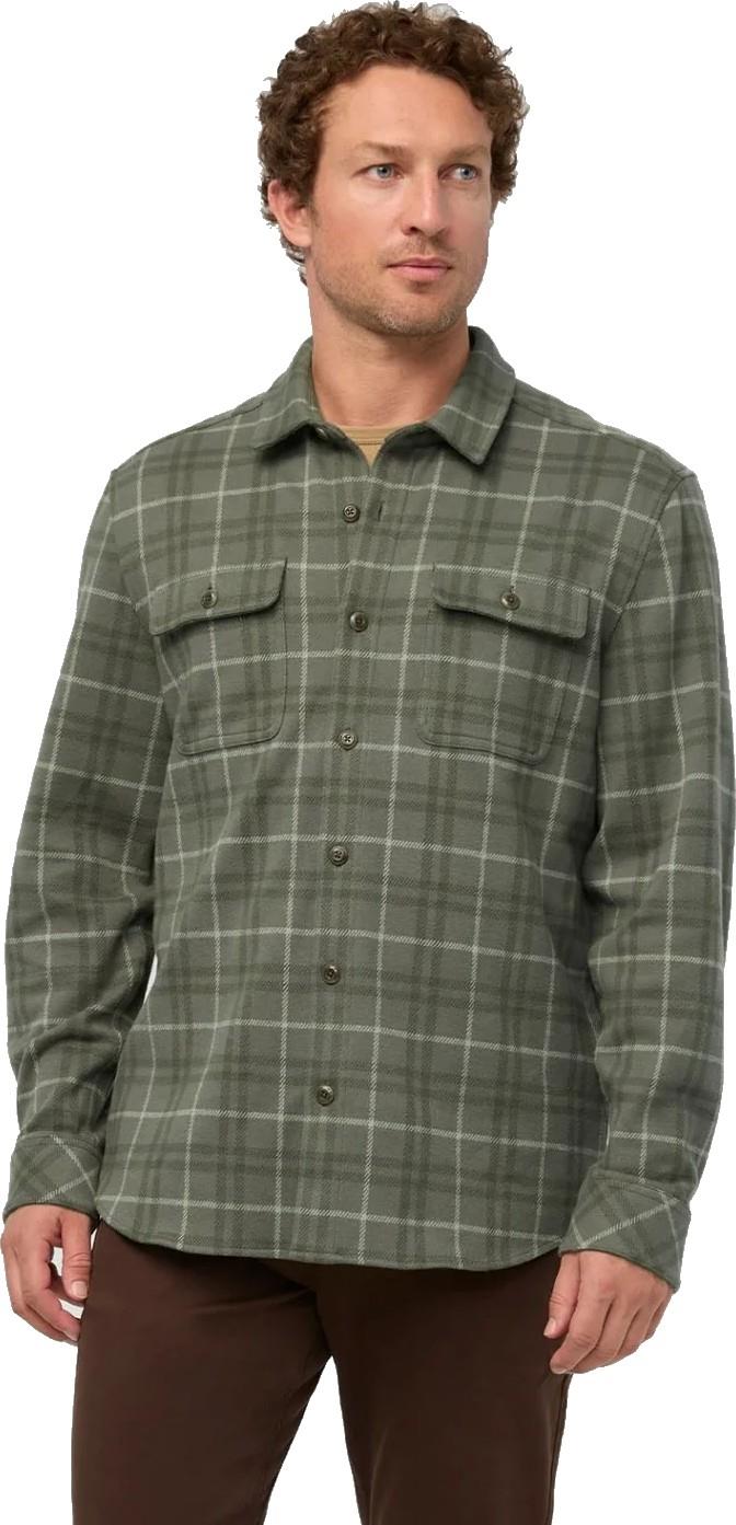 Performance Flannel Overshirt - Mens - thyme plaid 1