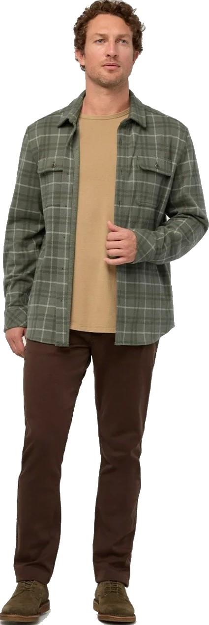 Performance Flannel Overshirt - Mens - thyme plaid 1