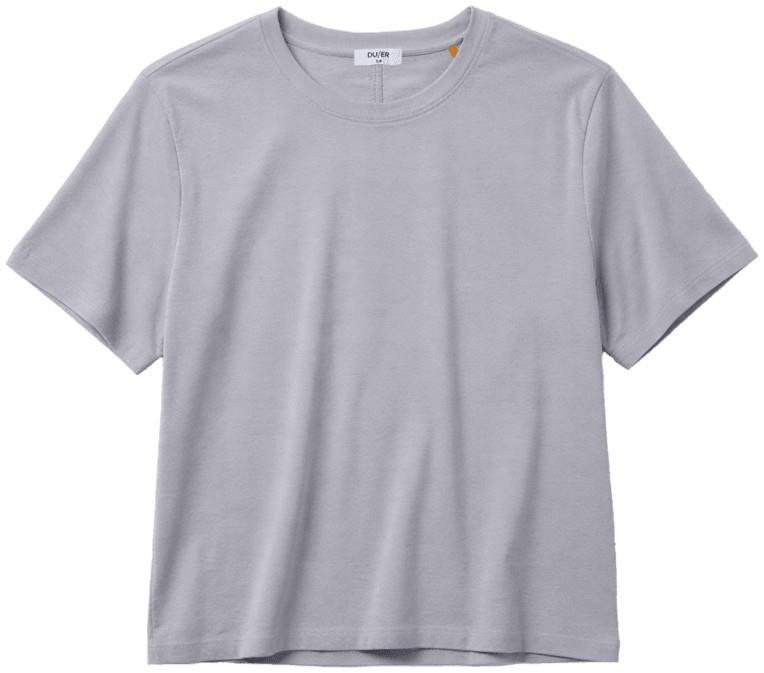 PurePima Boxy Tee - Womens - lilac grey 1