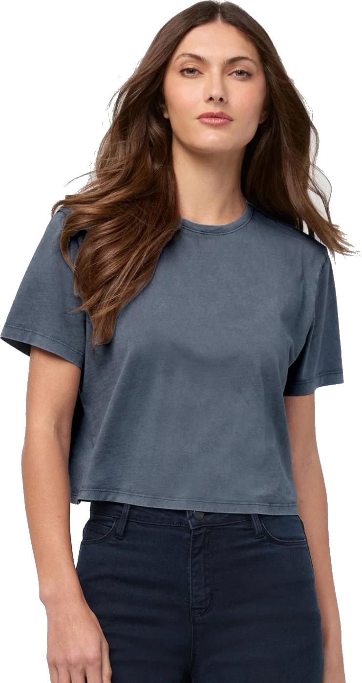 PurePima Boxy Tee - Womens - washed stone blue 1